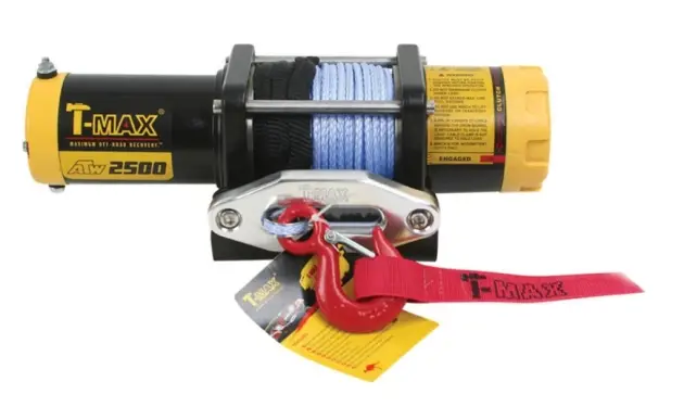 TREUIL T- MAX ATW 2500 (1135KG) 12V PRO SERIES - CORDE SYNTHÉTIQUE - QUAD/SSV Haute Qualité