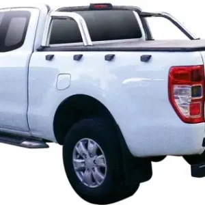 Meilleur Prix BACHE PLATE NOIRE FORD RANGER SUPER CABINE A PARTIR DE 2012 AVEC SPORT BAR