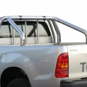 Jusqu’à Épuisement Des Stocks ROLL BAR INOX DOUBLE TUBE Ø 76 MM POUR TOYOTA HILUX VIGO DE 2005 A 2015