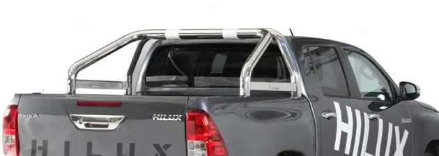 Dernière Chance ROLL BAR INOX DOUBLE TUBES Ø 76 MM POUR TOYOTA HILUX REVO A PARTIR DE 2016