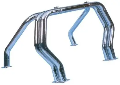 ROLL BAR INOX TRIPLE TUBE Ø 76MM POUR TOYOTA HILUX DE 1998 A 2004 Haute Qualité