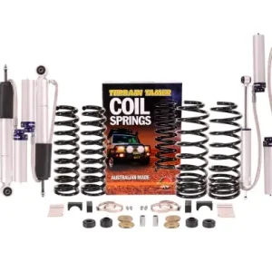 Soldes KIT DE SUSPENSION TERRAIN TAMER AVEC AMORTISSEUR PRO SHOCK REHAUSSE +40/50MM POUR TOYOTA PRADO 90/95