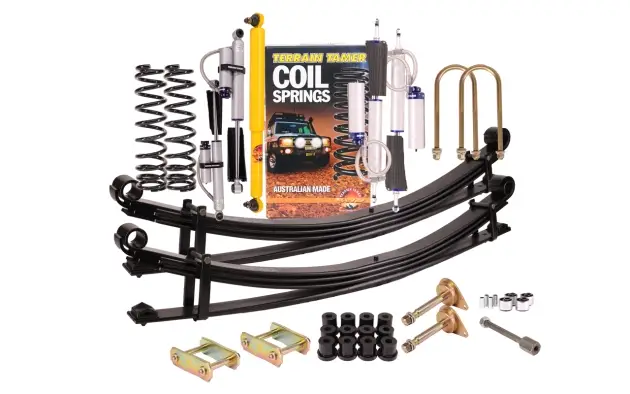 Meilleur Choix KIT DE SUSPENSION TERRAIN TAMER AVEC AMORTISSEUR PRO SHOCK REHAUSSE +40/50MM POUR TOYOTA LANDCRUISER 76