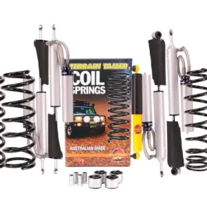 Affaire À Saisir KIT DE SUSPENSION TERRAIN TAMER AVEC AMORTISSEUR PRO SHOCK REHAUSSE +40/50MM POUR TOYOTA HDJ80