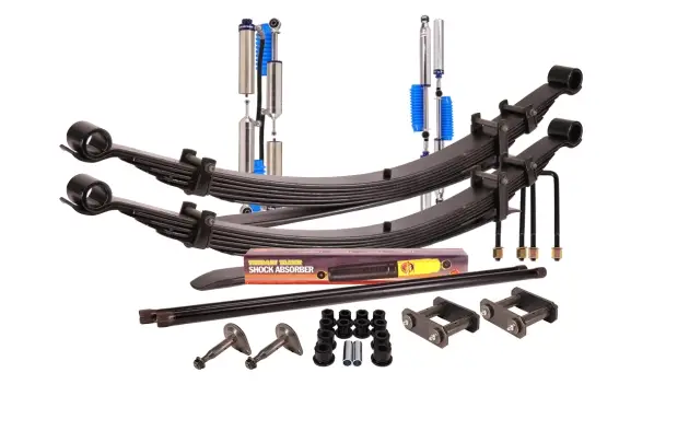 Vente Flash KIT DE SUSPENSION TERRAIN TAMER AVEC AMORTISSEUR PRO SHOCK REHAUSSE +40/50MM POUR NISSAN NAVARA D21/D22