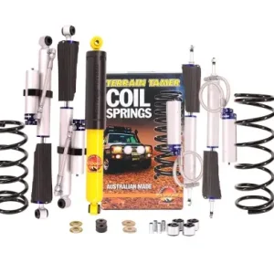 Bon Plan KIT DE SUSPENSION TERRAIN TAMER AVEC AMORTISSEUR PRO SHOCK REHAUSSE +40/50MM POUR NISSAN PATROL Y60 CHASSIS COURT DE 1988 A 1997