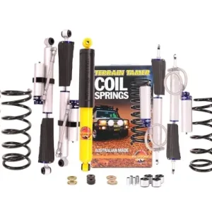 Vente Directe KIT DE SUSPENSION TERRAIN TAMER AVEC AMORTISSEUR PRO SHOCK REHAUSSE +40/50MM POUR NISSAN PATROL Y60 CHASSIS LONG DE 1988 A 1997