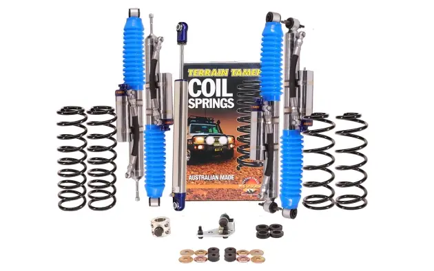 KIT DE SUSPENSION TERRAIN TAMER AVEC AMORTISSEUR PRO SHOCK REHAUSSE +40/50MM POUR JEEP WRANGLER JK Paiement Sécurisé