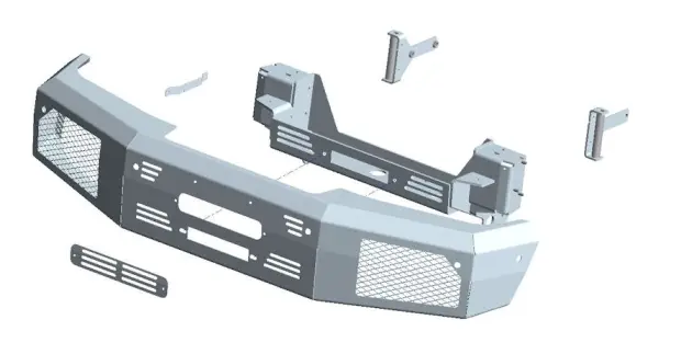 Haute Qualité PARE CHOC ET KIT DE MONTAGE INTEGRE POUR TREUIL POUR MERCEDES G350 ET G500 A PARTIR DE 2016
