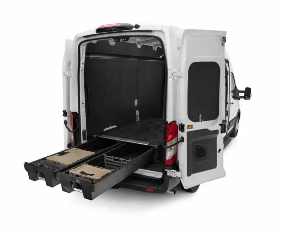 Offre Du Jour SYSTEME TIROIR ETANCHE + PLATEAU DECKED POUR FORD TRANSIT CARGO L2 A PARTIR DE 2014