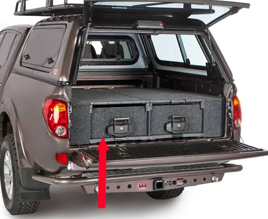 AMENAGEMENT INTERIEUR DOUBLE TIROIR ARB POUR NISSAN NAVARA D23 NP300 DOUBLE CABINE A PARTIR DE 2016 Satisfait Ou Remboursé