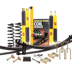 KIT DE SUSPENSION TERRAIN TAMER AVEC LAMES PARABOLIQUES +700KG/+850 KG REHAUSSE +40/50MM POUR TOYOTA LANDCRUISER 78/79 Vente Flash
