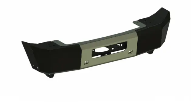 PARE CHOC AVANT EN ACIER N4 AVEC PLATINE DE TREUIL INTEGREE BANANE COURTE POUR JEEP WRANGLER JL Promotion