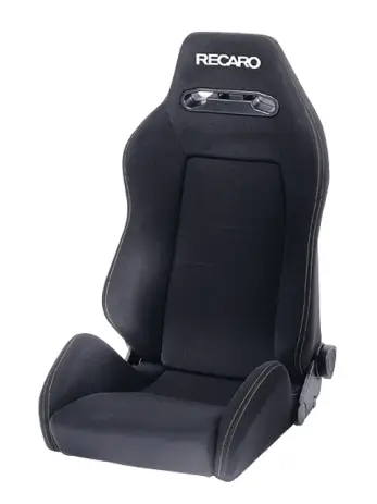 Dernier Modèle SIEGE RECARO SPEED VELOURS NOIR / COUTURES ARGENT
