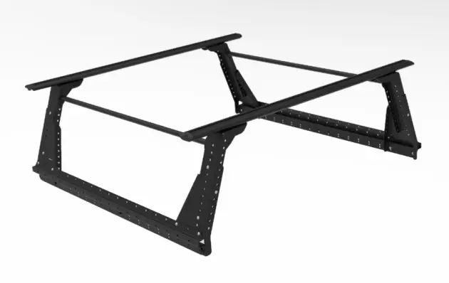 Acheter Direct MULTI RACK SYSTEM HAUT TECHNIC OFFROAD POUR JEEP WRANGLER GLADIATOR JT AVEC 2 BARRES DE TOIT RHINO RACK SPORTZ NOIRE 1500 MM