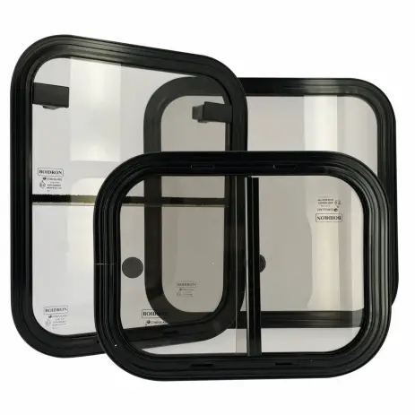 BAIE / FENETRE REVERSIBLE COULISSANTE 600MM X 250MM NOIR Acheter Direct