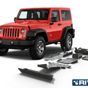 Prix Bas KIT DE 7 BLINDAGES ALUMINIUM 6 MM RIVAL POUR JEEP WRANGLER JK 3.6L ESSENCE 5 PORTES