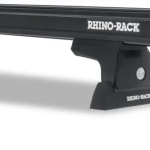 KIT 3 BARRES DE TOIT HEAVY DUTY RHINO RACK 1500 MM NOIRES POUR VOLKSWAGEN T5 / T6 AVEC RAIL D'ORIGINE (AVEC PIEDS RLT600) Quantité Limitée