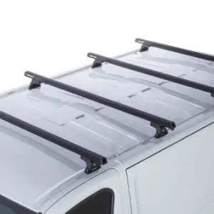 KIT 4 BARRES DE TOIT HEAVY DUTY NOIRES 1650 MM POUR RENAULT TRAFIC ET OPEL VIVARO A PARTIR DE 2014 L1H1 (AVEC PIEDS RLT600) Soldes