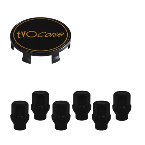 Bon Marché Kit visserie 12x1,50 noir et cache moyeu noir (pour une jante)