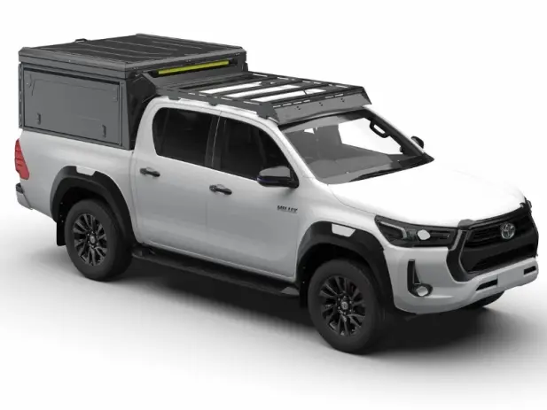 ALU CAB MODCAP COMPACT CAMPER AVEC FENETRES POUR TOYOTA HILUX VIGO 2005-2015 DOUBLE CABINE Dernier Modèle