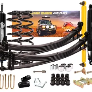 KIT DE SUSPENSION TERRAIN TAMER AVEC AMORTISSEURS FORTIFIED REHAUSSE +40/50MM POUR TOYOTA LANDCRUISER 76 Expédié Aujourd’hui