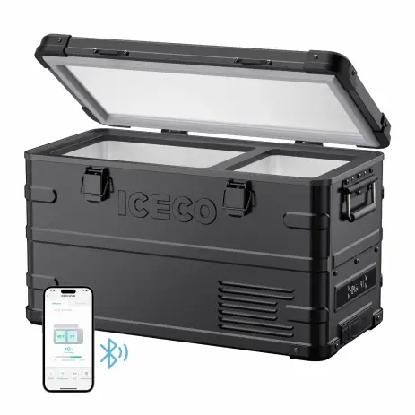 REFRIGERATEUR CONGELATEUR ICECO 35L DOUBLE COMPARTIMENTS COULEUR NOIR Haute Qualité