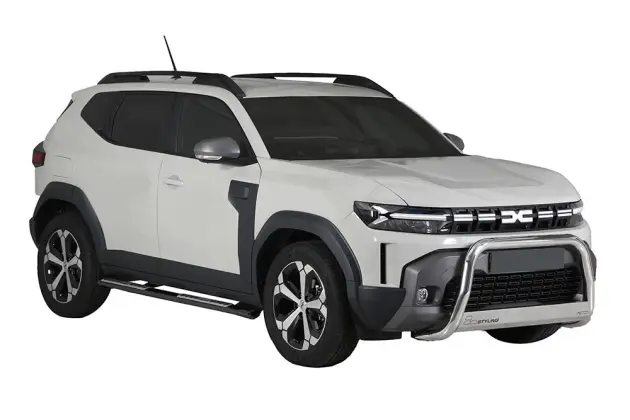 MARCHE PIEDS THERMOLAQUÉ NOIR OVALE AVEC MARCHE EN ALUMINIUM POUR DACIA BIGSTER 2025+ Pas Cher