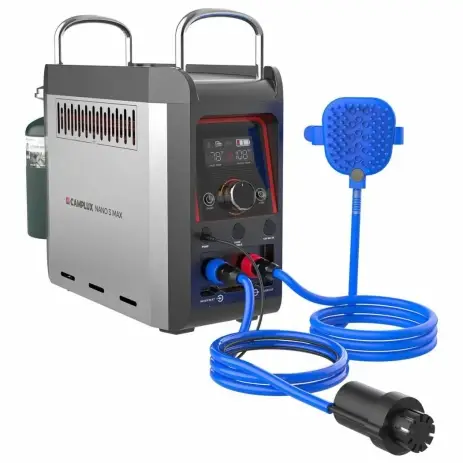 Offre Limitée CHAUFFE-EAU À GAZ PORTABLE CAMPLUX NANO 3 MAX AVEC DETENDEUR POUR CARTOUCHE GAZ A VISSER 500G (version EU)