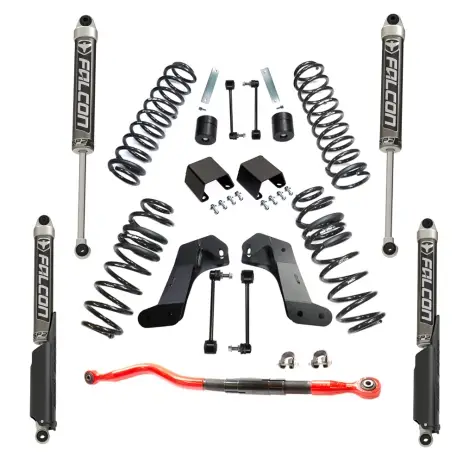 KIT DE SUSPENSION COMPLET ASP REHAUSSE +63MM AVEC AMORTISSEURS FALCON 2.1 POUR JEEP WRANGLER JT GLADIATOR Authentique