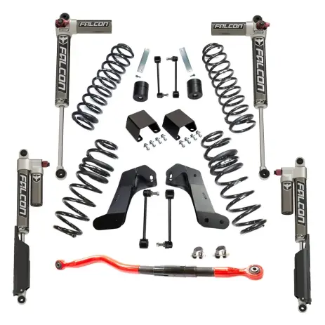Populaire KIT DE SUSPENSION COMPLET ASP REHAUSSE +63MM AVEC AMORTISSEURS FALCON 3.3 PIGGYBACK POUR JEEP WRANGLER JT GLADIATOR ESSENCE