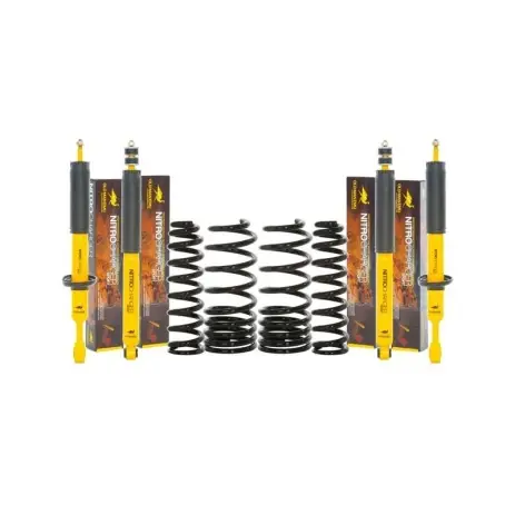 KIT DE SUSPENSION OME NITROCHARGER PLUS REHAUSSE +40/50MM TARAGE +100KGPOURLAND ROVER DISCOVERY II 1999 - 2004 Authentique