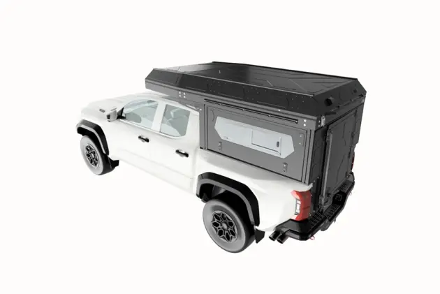 Populaire ALU CAB MODCAP CAMPER AVEC FENETRES LATERALES POUR TOYOTA TACOMA 2024+ BENNE LONGUE