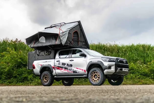 Commander Maintenant ALU CAB MODCAP FAMILY AVEC FENETRES POUR TOYOTA TACOMA 2024+ BENNE COURTE