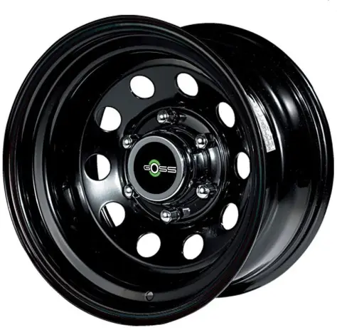 JANTE ACIER GOSS MODULAR BLACK 8 X 15 ENTRAXE 5 X 139.7 DEPORT -25 Expédition Rapide