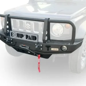 Nouvel Arrivage PARECHOCS AVANT HOMOLOGUÉ TÜV AVEC PROTECTION ANTI-ENCASTREMENT ET TREUIL WARN AXON POUR SUZUKI JIMNY - POSE INCLUSE