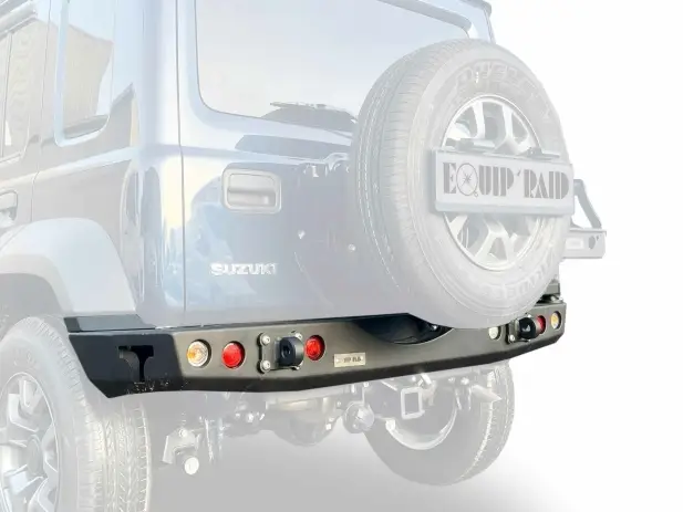 Nouveauté PARECHOCS ARRIERE AVEC SUPPORT DE ROUE DE SECOURS POUR SUZUKI JIMNY - POSE INCLUSE