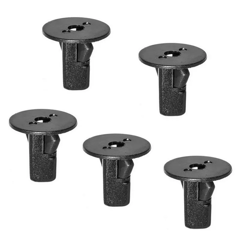 Nouveauté Jeu de 5 pièces de fixation en plastique noir pour pare-choc et passage de roue