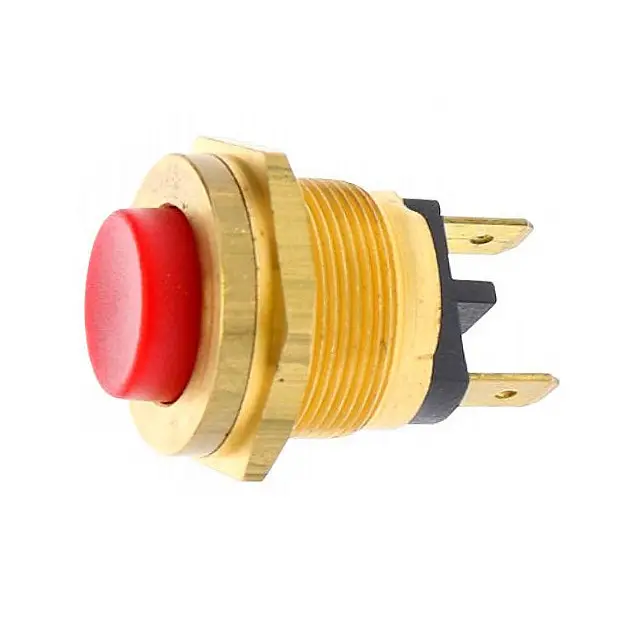 Bouton poussoir rouge en laiton Certifié