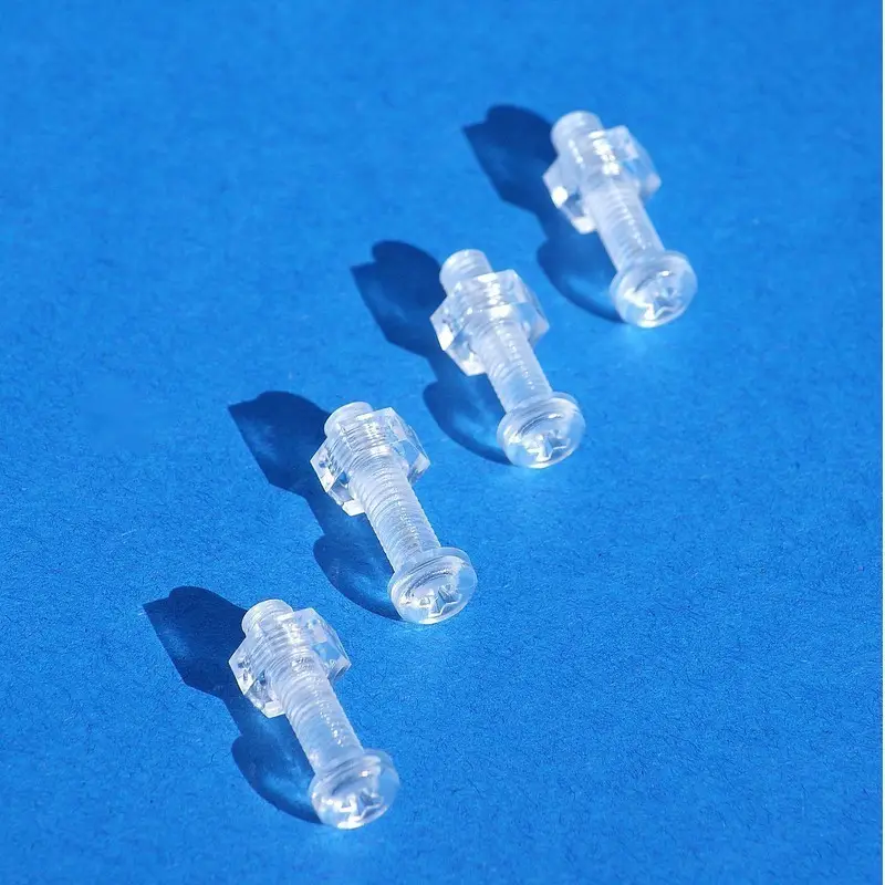 Jeu de 4 boulons M5x20 en plastique translucide Prix Bas