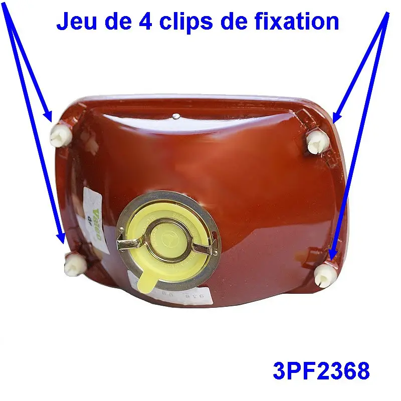 Jeu de 4 clips de fixation pour phares de voitures Italiennes Retour Gratuit