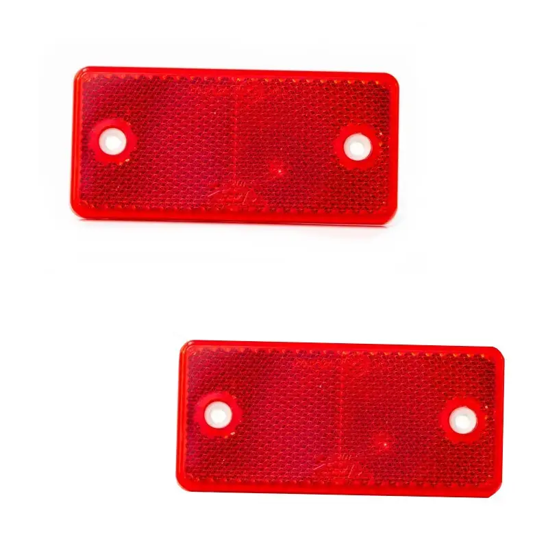 Jeu de 2 catadioptres rouge rectangulaires pour ALPINE A310 avec trous de fixation Prix Promo
