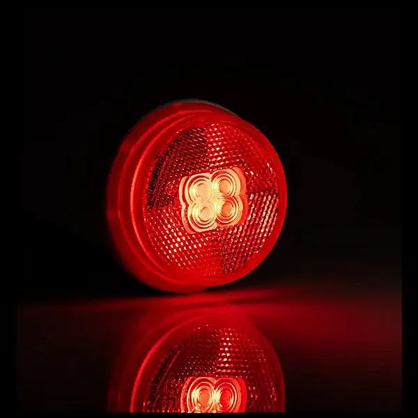Haute Qualité Jeu de 2 feux arrière de position rouge LED pour caravane, camping-car ou remorque