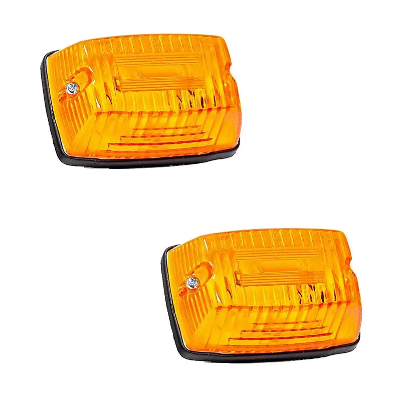 Offre Du Jour Jeu de 2 répétiteurs latéraux rectangulaires ambre standard