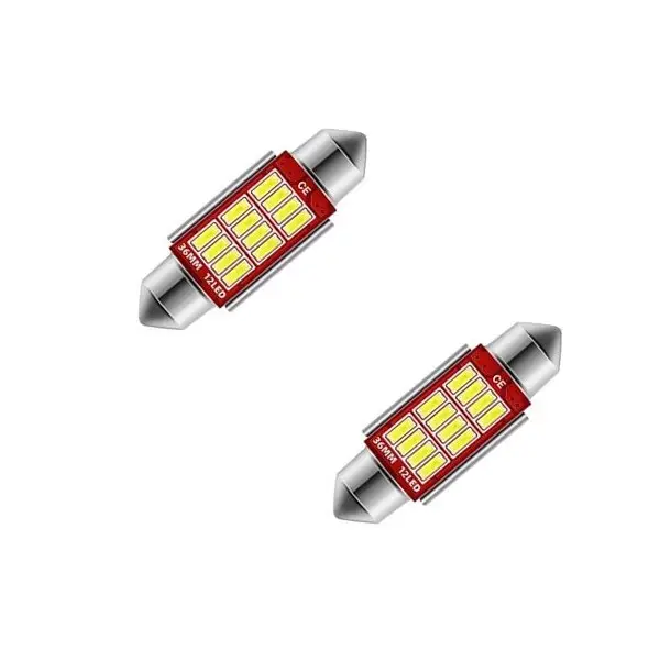 Quantité Limitée Jeu de 2 lampes navette LED 12 Volts 21 Watts 36 mm