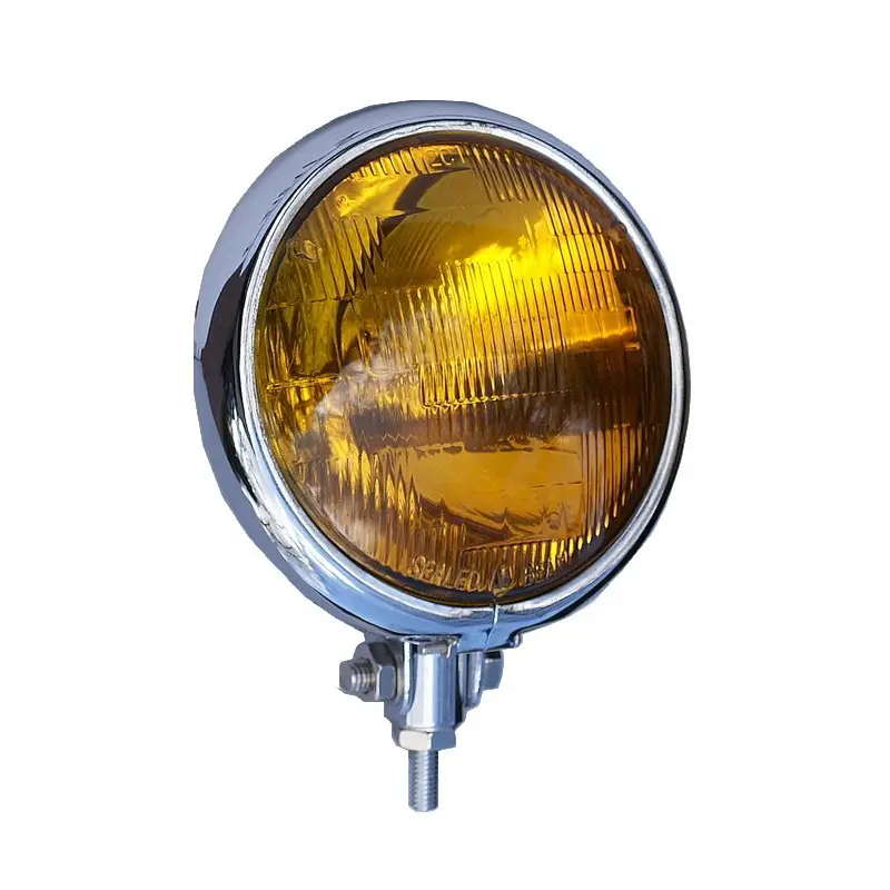 Vente Flash Phare chromé avec optique jaune" Longue portée"