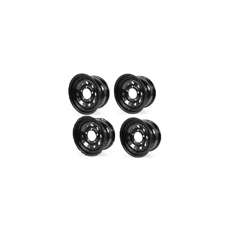 4 jantes Modular noir 7x16"+8pour Defender, Discovery, Range Rover Classic Haute Qualité