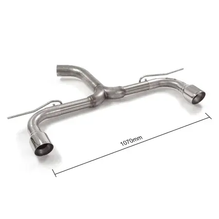 Meilleure Vente Tube arrière Groupe N duplex en inox g/d avec 1 sortie ronde Sport Line 102 mm