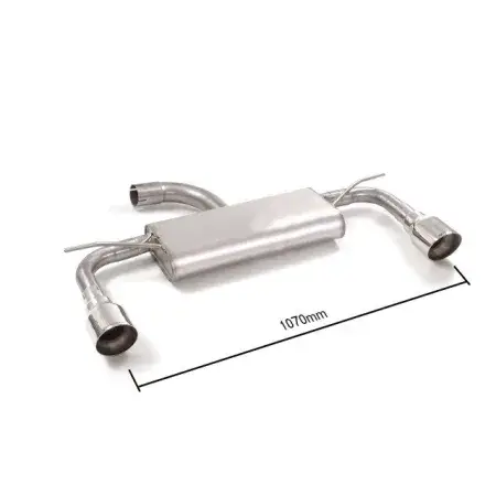 Offre Spéciale Silencieux arrière duplex en inox g/d avec sortie ronde Sport Line 102 mm