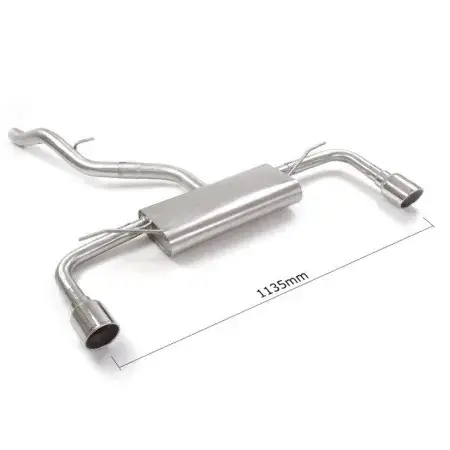 Nouvel Arrivage Silencieux arrière duplex en inox g/d avec sortie ronde Sport Line 102 mm